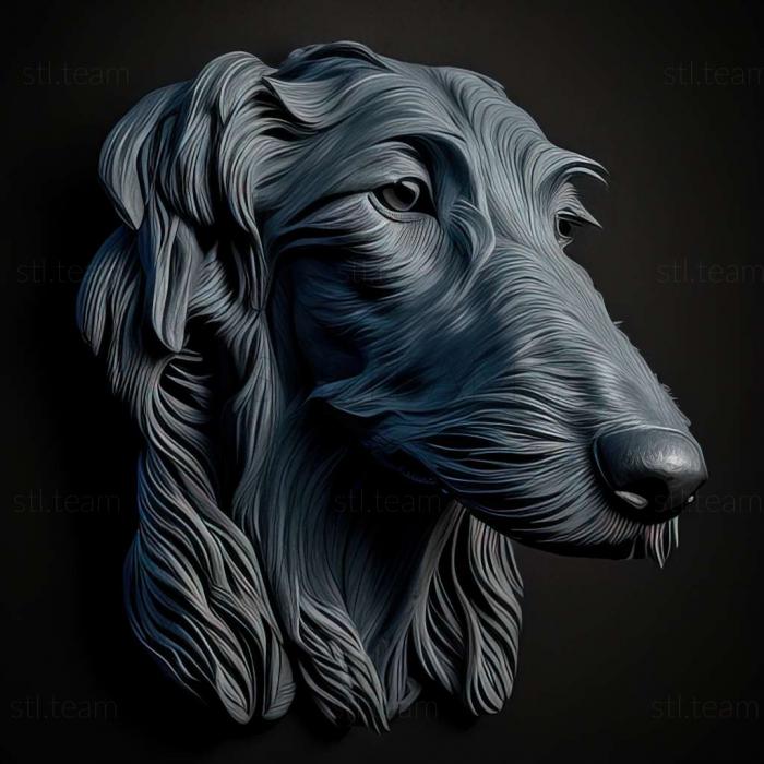3D model Deerhound dog (STL)